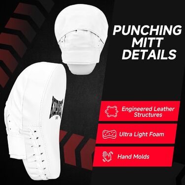 Боксерські рукавички Boxpads для тренувань, MMA, муай-тай, кікбоксингу, карате - білі