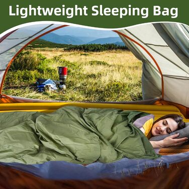 Легкий літній спальний мішок, 680г, 190 x 75 см, компактний, для кемпінгу