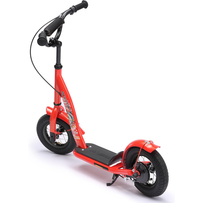 Дитячий роликовий самокат STAR SCOOTER з повітряними колесами (10 дюймів) для хлопчиків та дівчаток 4-5 років | Класичний самокат | Червоний