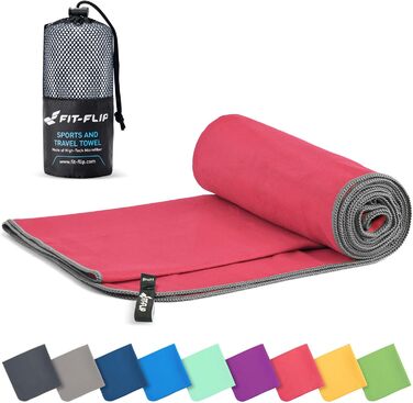 Рушник Fit-Flip з мікрофібри - компактний, швидковисихаючий, для спорту, подорожей, пляжу - 70x140cm, 80x180cm
