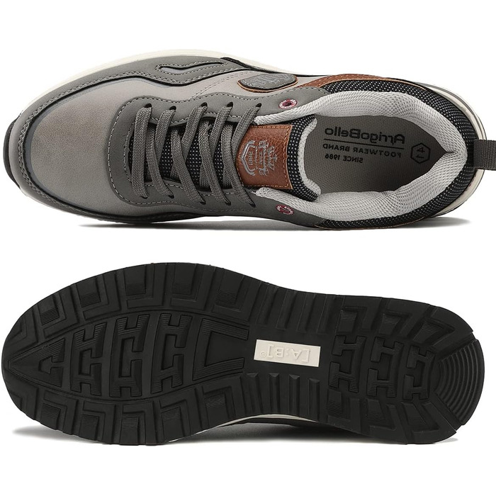 ARRIGO BELLO Кросівки чоловічі спортивні для прогулянок та активного відпочинку, легкі, розмір 41-46 (42 EU, A2 Grey)