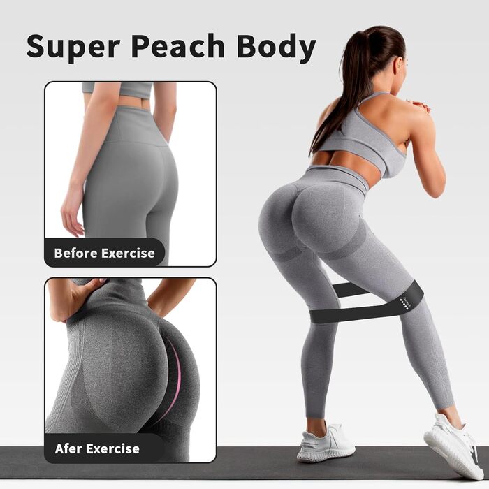 Набір еластичних стрічок для фітнесу (рожеві, 5 шт.)