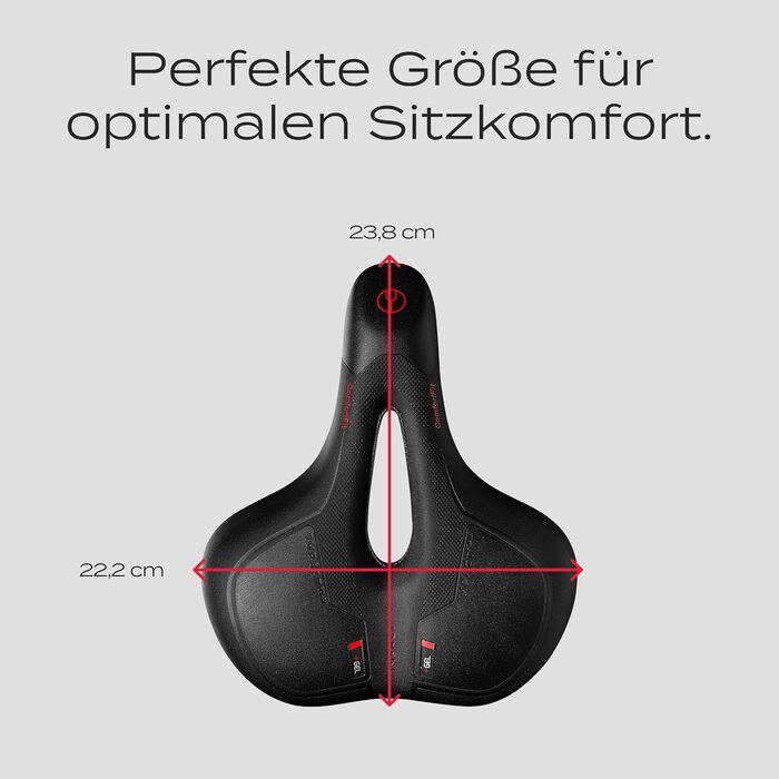 Impact® ComfortFit Ергономічне велосідло з м'яким гелем і пам'яттю форми, динамічна амортизація, інноваційне сідло для чоловіків та жінок