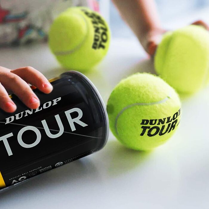 Тенісний м'яч Dunlop Tour Brilliance – для всіх типів покриття, 4 шт.