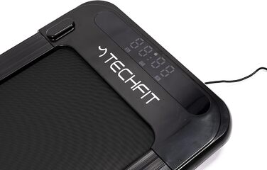 Електрична бігова доріжка TechFit WP-500 для дому, складана, 2 к.с., 6 програм, 16 швидкостей до 7 км/год, LCD-дисплей, чорна, універсальний розмір