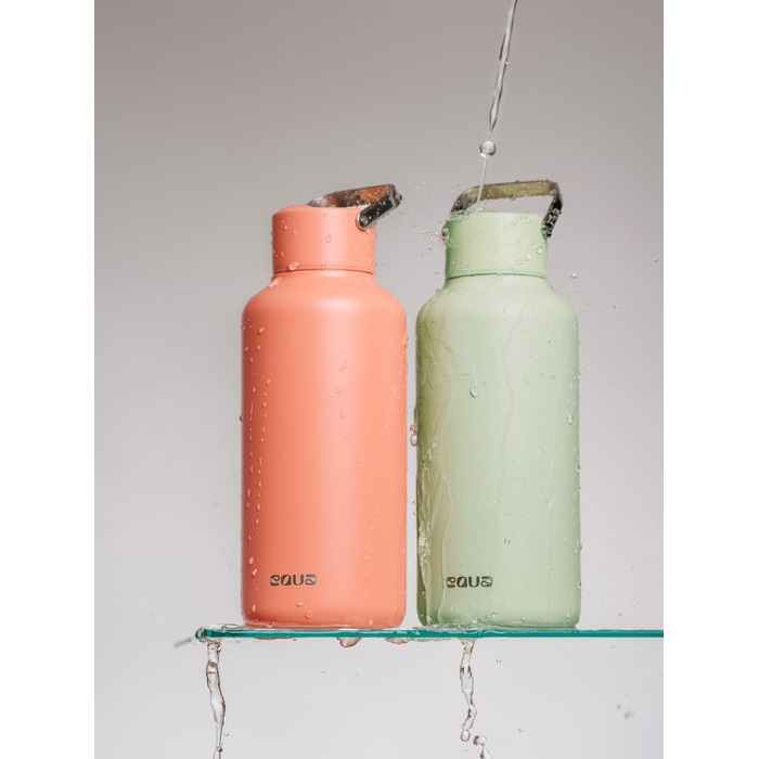 Пляшка для води EQUA Timeless, нержавіюча сталь, 1000 мл, BPA-free, герметична, довговічна, багаторазова, абрикосова