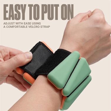 Набір обтяжувачів для зап'ястя та щиколоток Sportbit (2 шт по 0,5 кг) – для ходьби, бігу, йоги, пілатесу, зелені