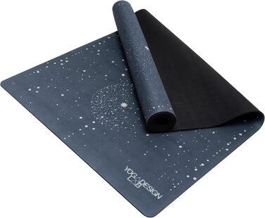 Йога мат Yoga Design Lab Combo: неслизька, мат/рушник, надійне зчеплення при потовиділенні, натуральний каучук, з ремінком Celestial 3.5mm