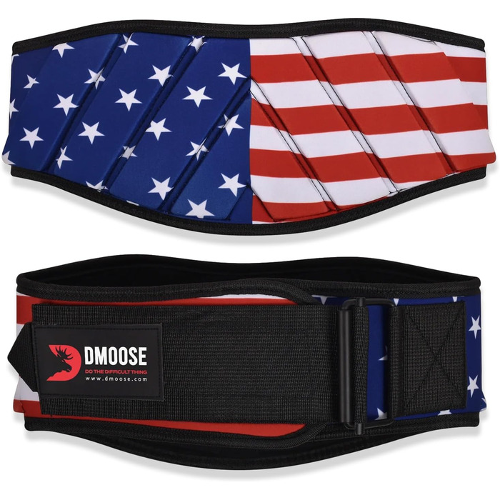 Пояс для важкої атлетики DMoose - Підсилений пояс для підйому ваги з системою самоблокування, для чоловіків та жінок - Фітнес, бодібілдинг, кросфіт (71-76 см обхват талії, X-Small)
