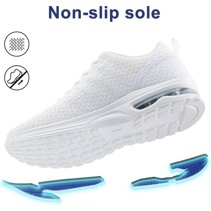 Жіночі кросівки для бігу Hitmars: зручні та дихаючі, з повітряною подушкою, для фітнесу, вуличної біговій та ходьби, чорний колір, розміри EU 36-42