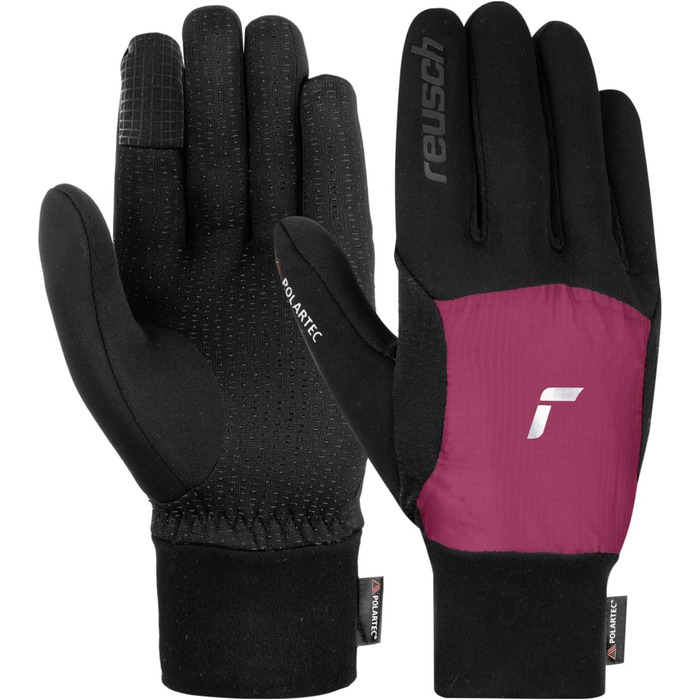 Унісекс мультиспортивні рукавички Reusch Garhwal Hybrid Touch-TEC для сенсорних екранів, чорні-рожеві, для жінок і чоловіків, для занять спортом та активного відпочинку
