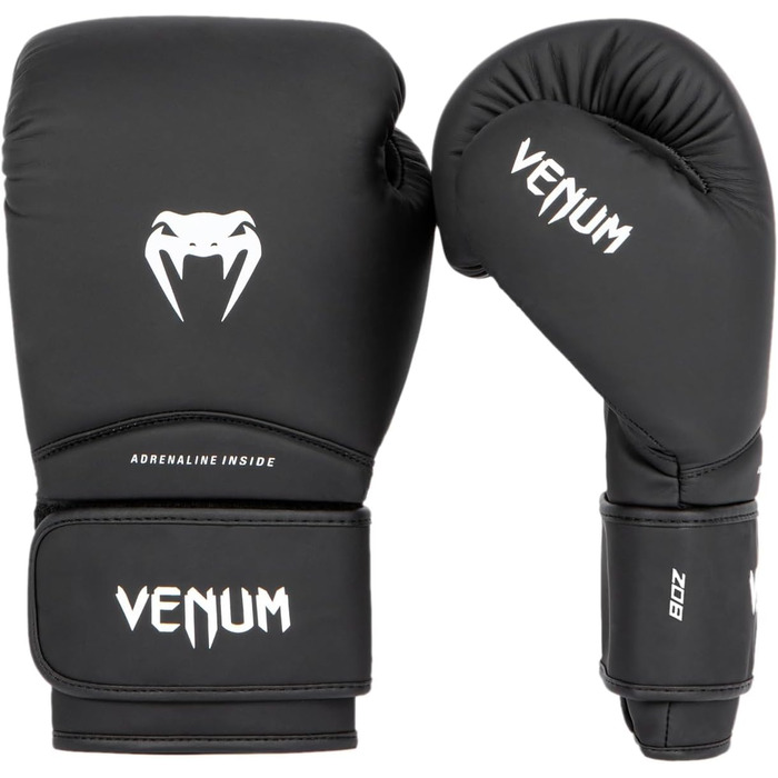 Боксерські рукавички Venum Contender 1.5 для дітей, чорно-білі, 6 Oz