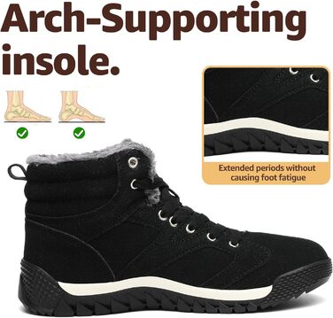 Черевики зимові жіночі Mishansha, тепла підкладка, снігоступи, зимові черевики для активного відпочинку, розмір 36-48 EU, колір чорний