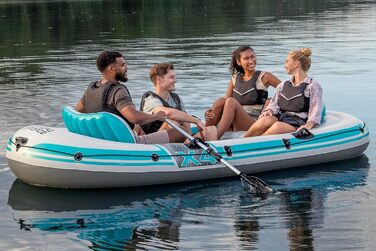 Надувний човен Bestway Hydro Force Adventure Elite X4 для 4 осіб, 315x165x41.5 см, з веслами та насосом