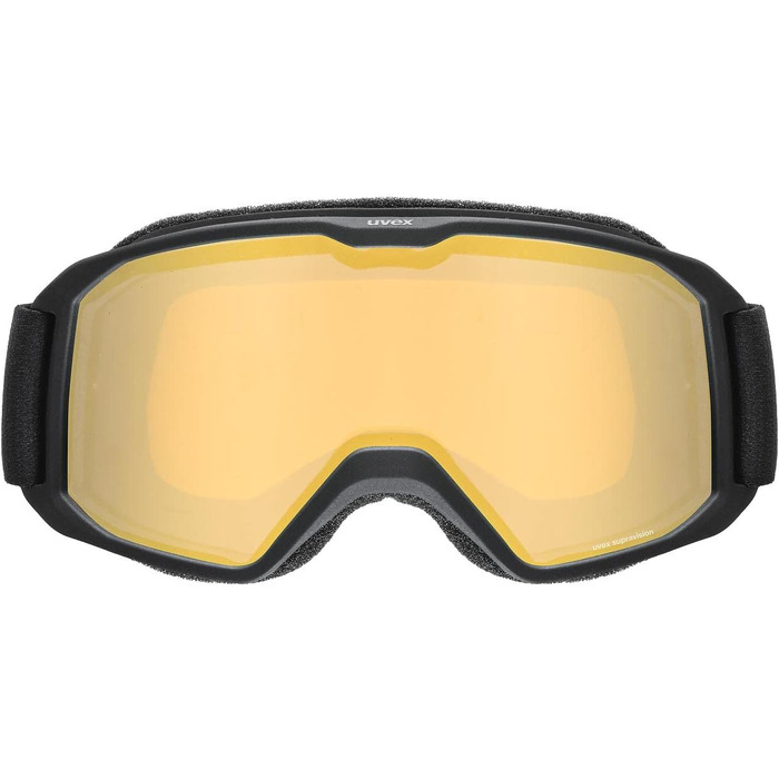 Гірськолижна маска Uvex Unisex Elemnt FM, чорна матова/золота лінза, універсальний розмір