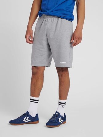 Чоловічі спортивні шорти Hummel Core Poly дихаючі, сірий меланж, розмір L