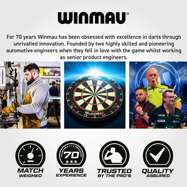 Дротики WINMAU Michael Van Gerwen MvG EvoX 22,5 г з крилами та хвостовиками, професійний набір для дартсу