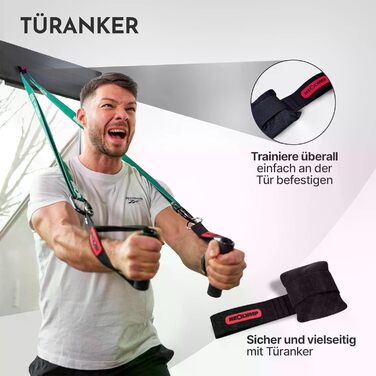 NEOLYMP Фітнес-гумки Lange: набір для тренувань з аксесуарами, стійкі до прання, для фітнесу, силових тренувань, гімнастики та підтягувань