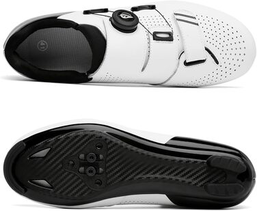 Велотуфлі NGARY для чоловіків та жінок, сумісні з Peloton, Look, SPD, SPD-SL, Delta, білі