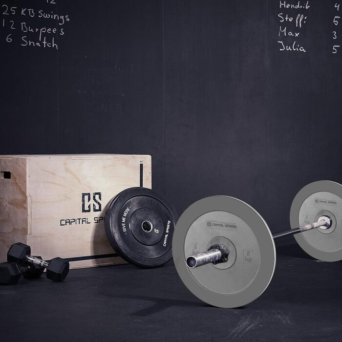 Гумові диски для штанги CAPITAL SPORTS Methoder, 2 x 2,5 кг, червоні або сірі