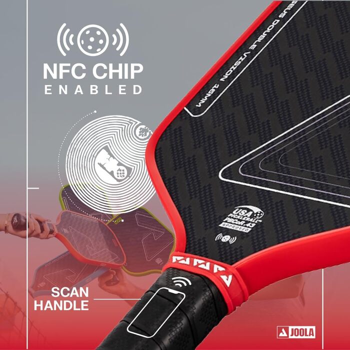 Падл для піклболу JOOLA Vision/Double Vision з SK-фолією та USAP-сертифікацією (Perseus Double Vision - Ignite Red)