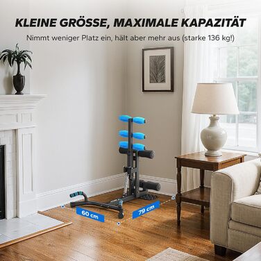 Машина для присідань MERACH з 3 рівнями опору, до 136 кг, для фітнесу, тренувань, реабілітації, чорна