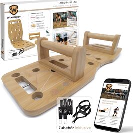 Бамбукова дошка для віджимань Amplitude Lite Premium Push Up Board (65 см) - складана, стабільна, з гумками та інструкцією 30 в 1