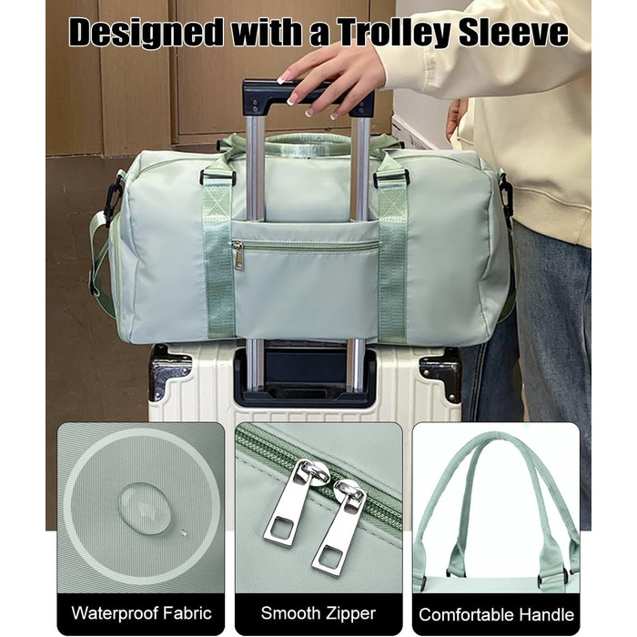 Спортивна сумка-рюкзак для подорожей, 29л, чорна: водонепроникна, з відділенням для взуття та мокрих речей