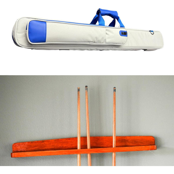 Чохол для кия Billard-Pool з 4 відділеннями, Oxford-чорний, з PU-шкіри