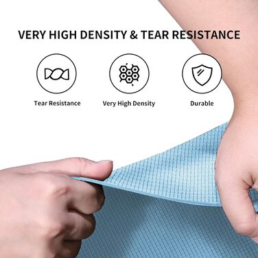 Йога мат PROIRON, неслизька, з розміткою, для йоги, фітнесу та спорту, блакитна