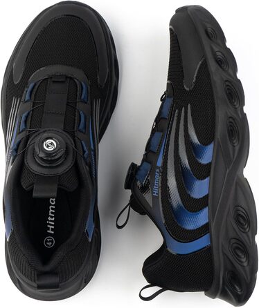 Чоловічі кросівки Hitmars для бігу та занять спортом. Зручні, з повітряною подушкою, антиковзаючі. Розміри EU 39-47. Колір: чорний/синій.