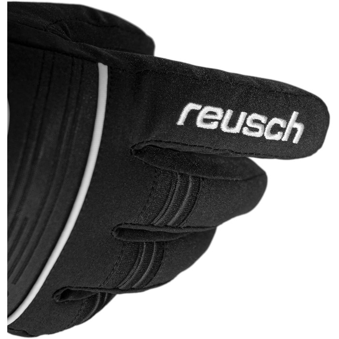 Дитячі гірськолижні рукавички Reusch Softshell, водонепроникні та вітрозахисні (чорно-сірі, розмір 6.5)