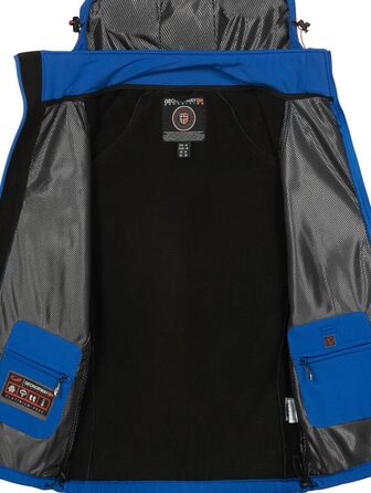 Чоловіча куртка Softshell Geographical Norway FVS — демісезонна outdoor куртка для походів та спорту, водонепроникна, синя, розмір L