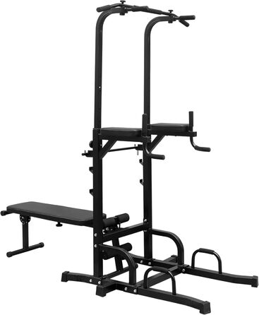 GYMFLEX Стійка для віджимань та підтягувань, мультифункціональний тренажер для дому, для калістеніки та силових тренувань, регульована висота 154-207 см, сумісна з лавою для жиму