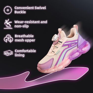 Дитячі кросівки ITSOGOO для бігу та активного відпочинку. Легкі, дихаючі, для дівчаток та хлопчиків, розмір 28-37 EU (36 EU, Рожевий)