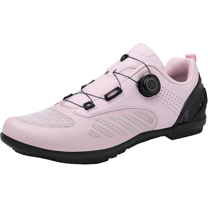 Жіночі велотуфлі для шосе та гірського велосипеда з поворотним диском, неслизькі, легкі, рожеві, 41 EU