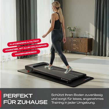 Складаний килимок для захисту підлоги під бігову доріжку Walking Pad Sportstech BS300, водонепроникний та шумопоглищаючий, 160×74 см, товщина 6 мм, для домашнього спортзалу