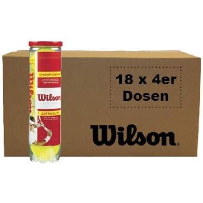 Тенісні м'ячі Wilson Championship All Court 72 шт. (18 туб по 4 м'ячі) – набір для матчів і тренувань, подарунок для тенісистів, аксесуари для тенісу