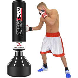 Стійкий боксерський мішок 1,8 м Max Strength для боксу та кікбоксингу, MMA, фітнесу, чорний, самостійний тренажер