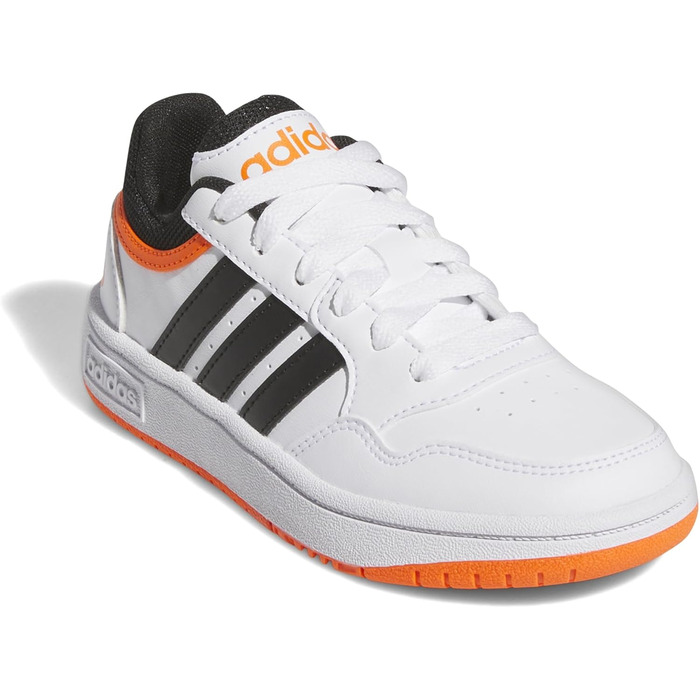 Кросівки Adidas Hoops 3.0 K - Unisex, 38 EU, Cloud White/Core Black/Impact Orange