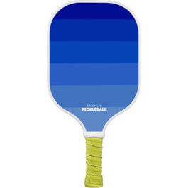Паддл для піклболу Brooklyn Pickleball Co. | Вуглецеве волокно | Вулик | Нековзний руків'я з наповнювачем | Одиночний | Білий з блакитним градієнтом