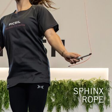 Стрибковий скакалка PICSIL Sphinx: регульована, з алюмінієвими ручками, для крос-тренінгу, фітнесу та Double Unders (білий)