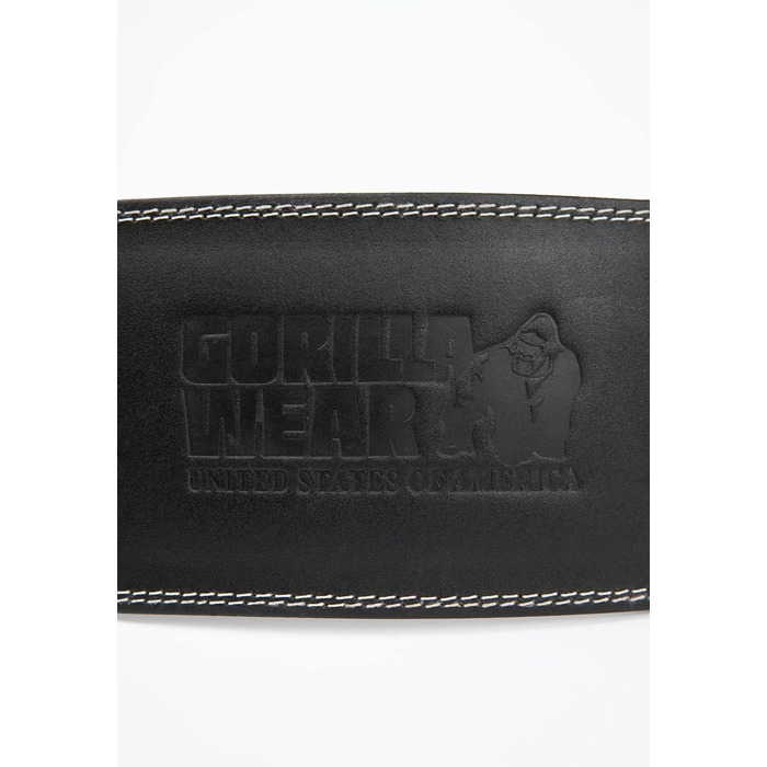 Пояс для важкої атлетики Gorilla Wear, шкіряний, 6 дюймів, з підкладкою, чорний, XXL-3XL, для бодібілдингу та кросфіту