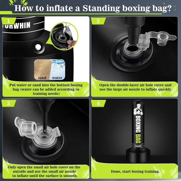 Надувний боксерський мішок Boxsack 180 см для дорослих, для ММА, муай-тай, фітнесу
