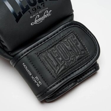 MMA рукавички Leone 1947 Black Edition з захистом великого пальця, вентиляцією, для греплінгу та фріфайту, розмір L, чорні