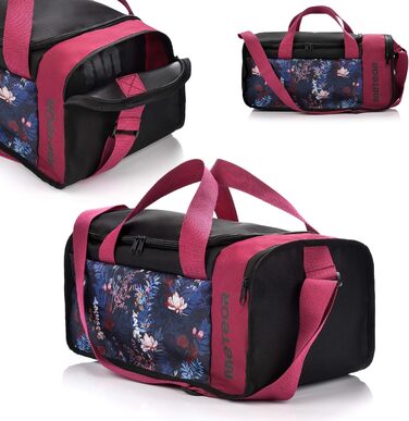 Спортивна сумка-торба Meteor для дітей та дорослих, водонепроникна сумка для басейну, фітнесу та подорожей, квітковий принт, 43x20x25 см, 20-40Л