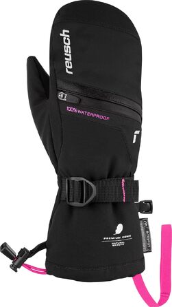Дитячі гірськолижні рукавиці Reusch Softshell з пуховим утепленням, чорні, розмір 6.5