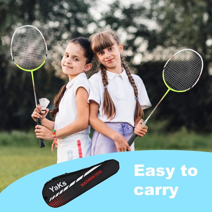 Набір для бадмінтону YAKS 3U Ful Carbon Professional Ultra Light High Elastic Adult Student Training Set, міцний