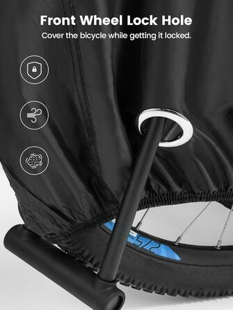 Водонепроникний намет для велосипедів Ohuhu на 2 велосипеди, 200 x 110 x 90 см, захист від пилу, дощу, УФ-променів, з отворами для замка та сумкою