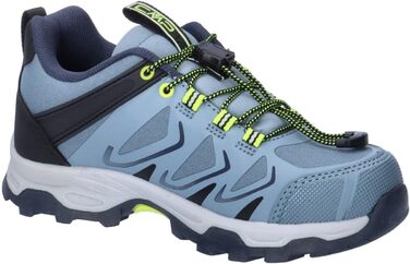 Дитячі черевики CMP Byne Low WP для активного відпочинку, водонепроникні, кольори: антрацит, кислотний зелений, розмір 35 EU